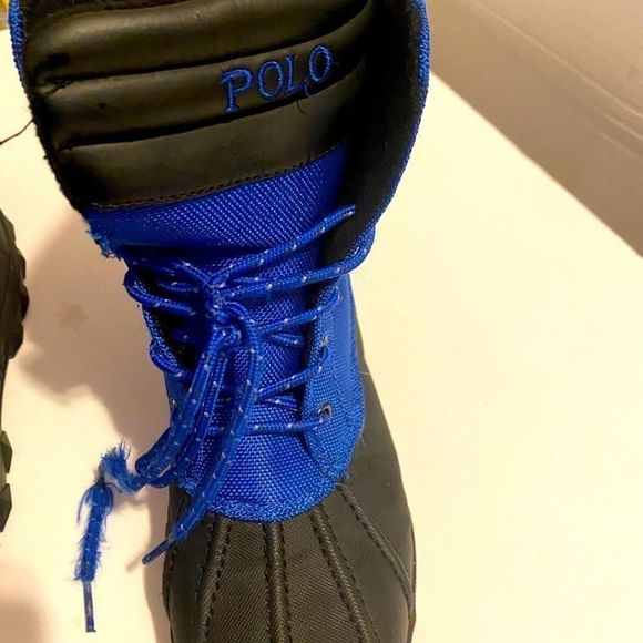 Ralph Lauren men polo boots black and blue , sz.6 main image 5